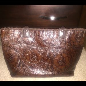 Tooled leather purse